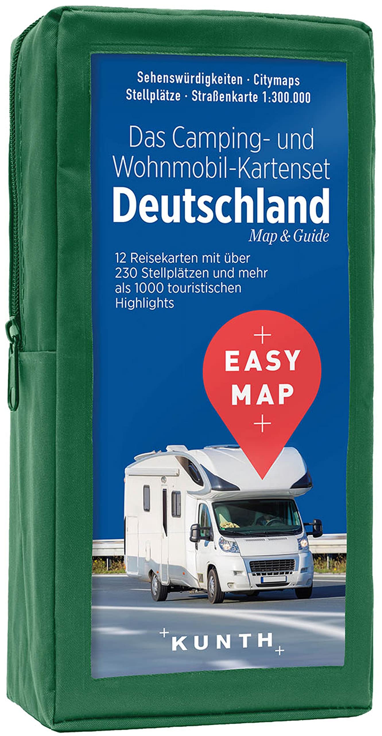 KUNTH EASY MAP Das Camping- und Wohnmobil Kartenset Deutschland 1:300.000: 12 Reisekarten 1:300.000 Leisure, Home & Garden