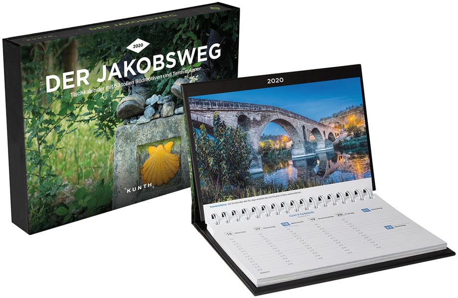Der Jakobsweg Tischkalender 2020: Wochenkalender mit Terminplaner (KUNTH Tischkalender mit Wochenplaner) Travel