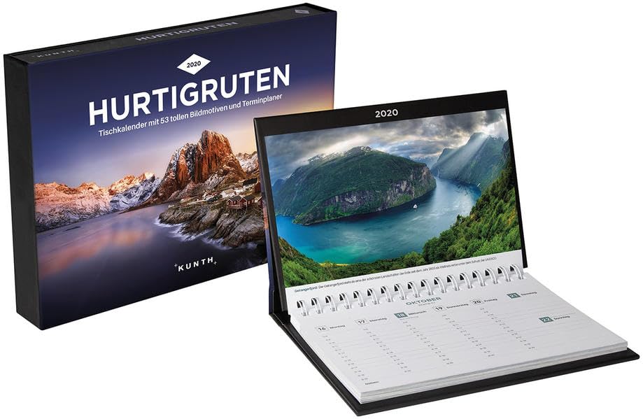 Hurtigruten Tischkalender 2020: Wochenkalender mit Terminplaner (KUNTH Tischkalender mit Wochenplaner) Travel