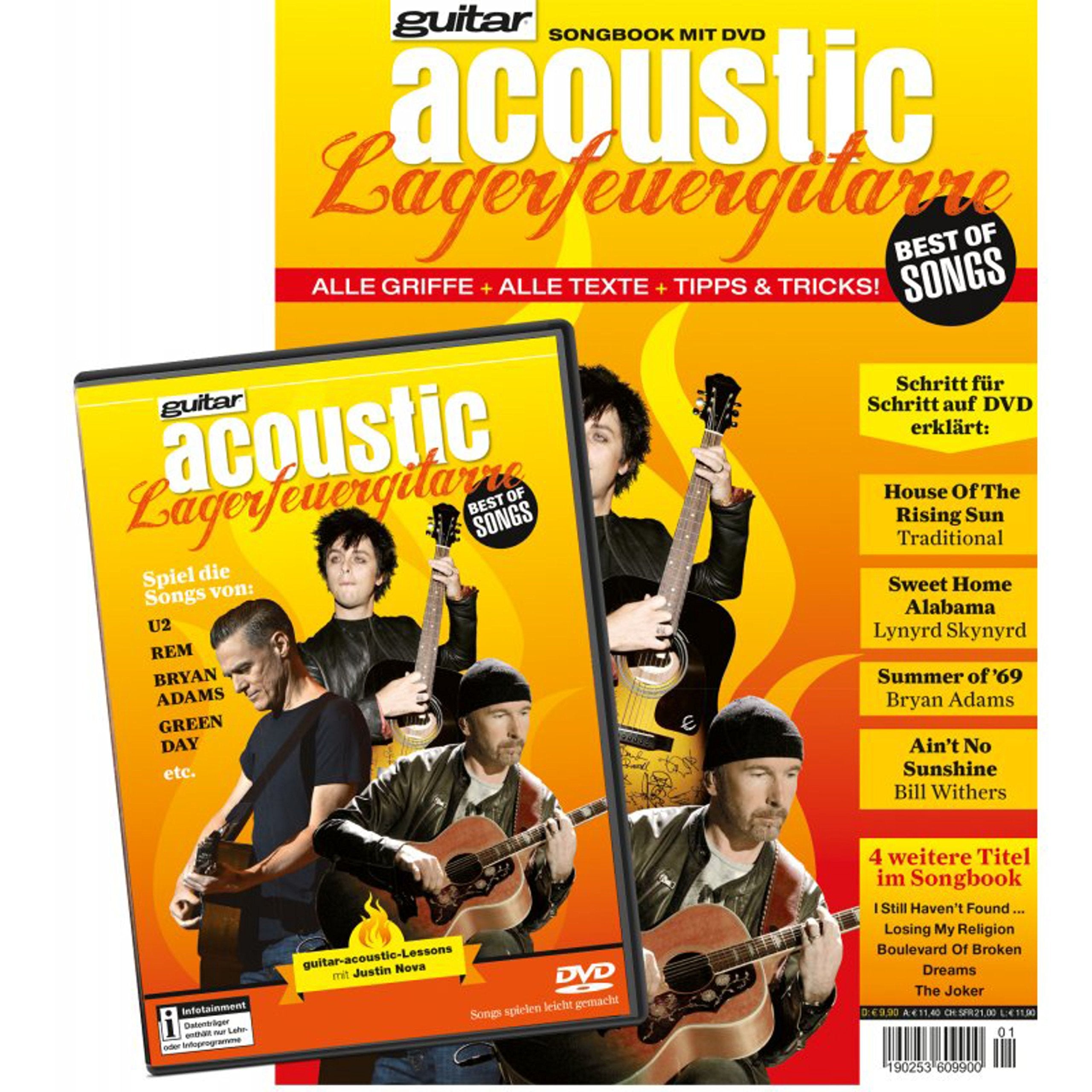 guitar acoustic Lagerfeuergitarre Best of Songs: Songbook mit DVD Arts & Music