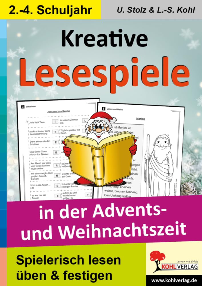 Kreative Lesespiele in der Advents- und Weihnachtszeit: Spielerisch lesen lernen im 2.-4. Schuljahr Professional & Reference Books