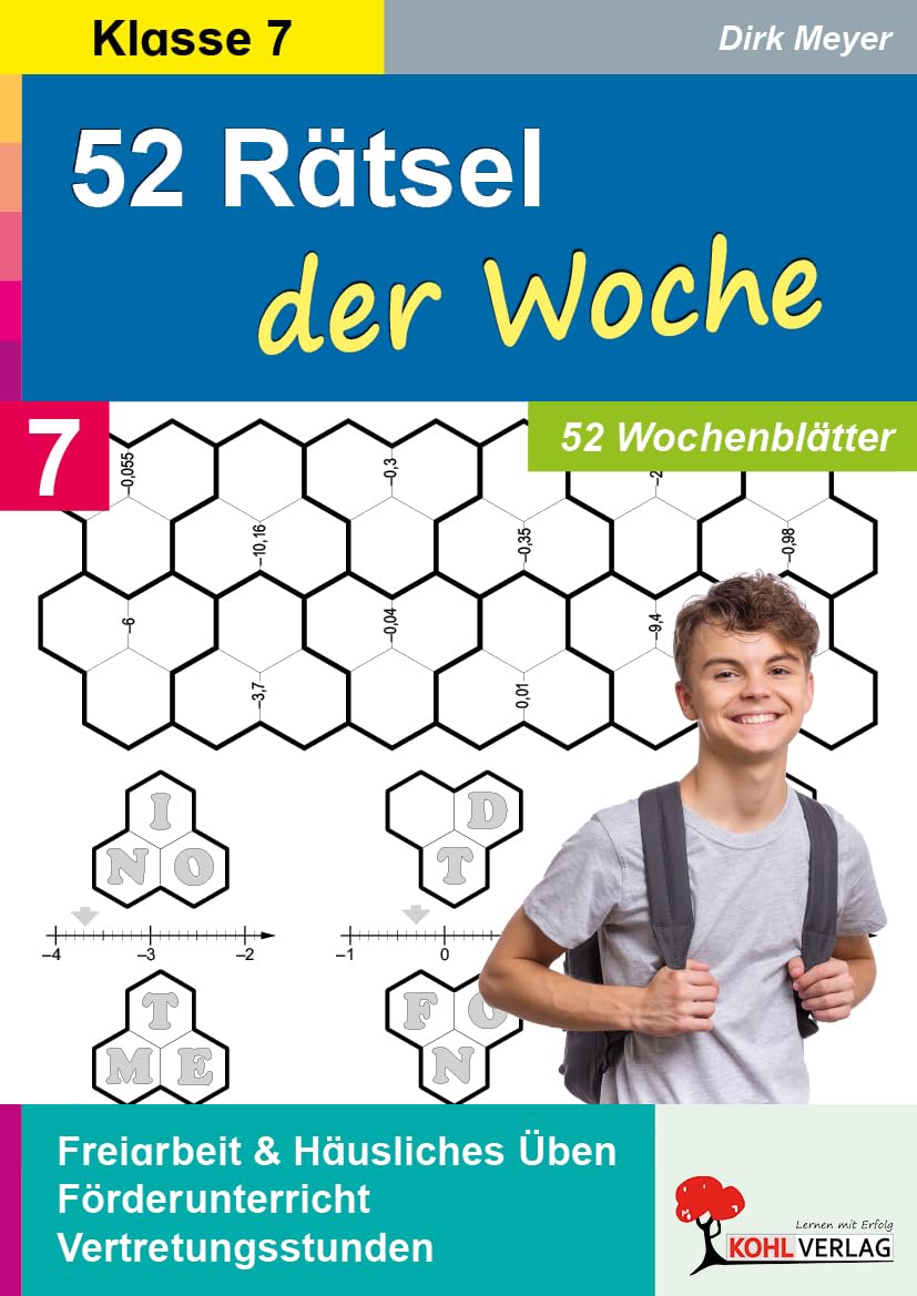 52 Rätsel der Woche / Klasse 7 Study Guides Books