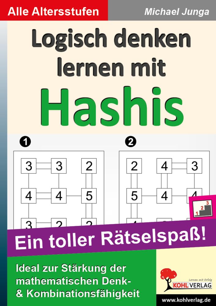Logisch denken lernen mit Hashis: Ein toller Rätselspaß!: 18 Rätsel zur Stärkung der mathematischen Denk- und Kombinationsfhigkeit Professional & Reference Books