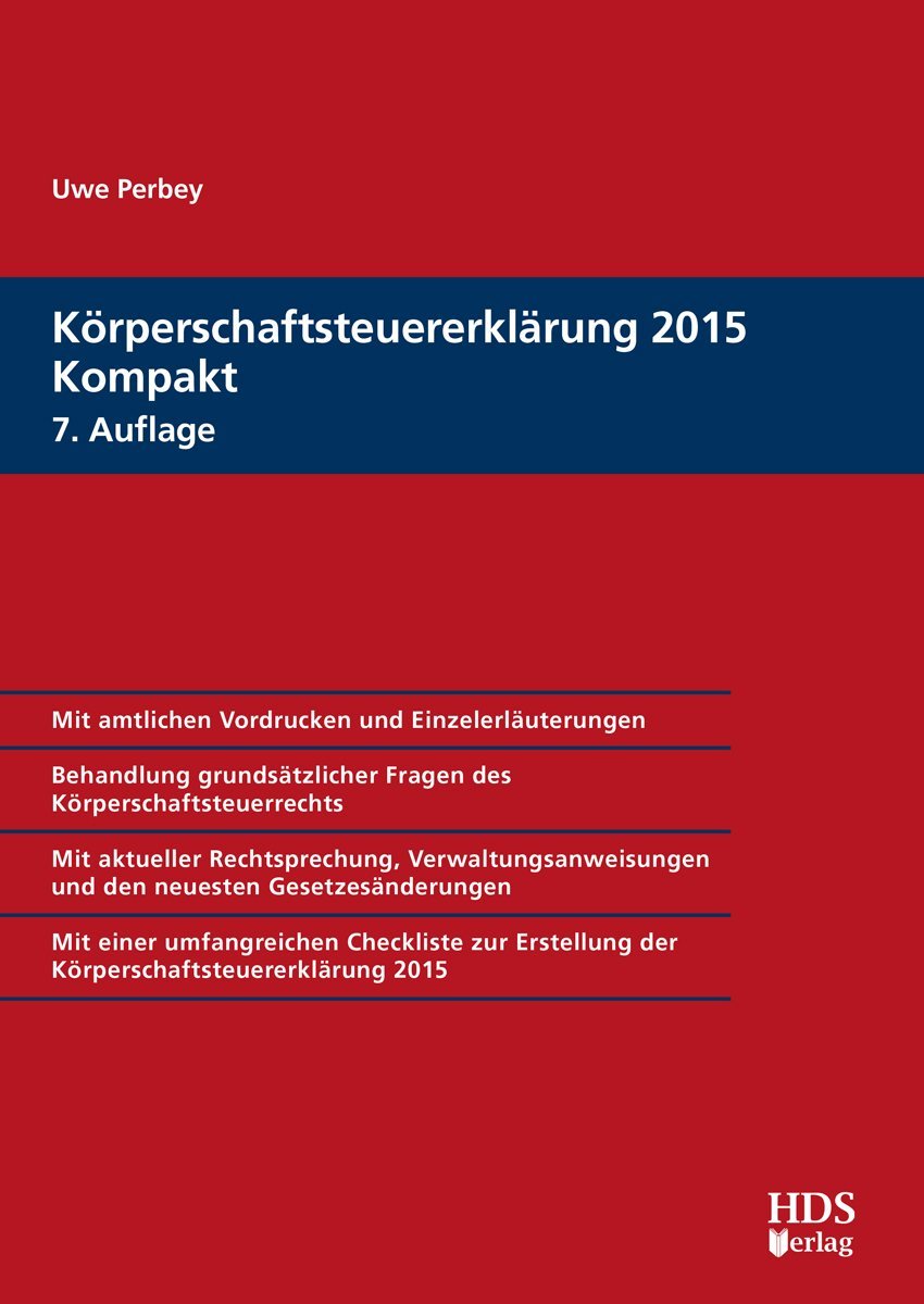 Körperschaftsteuererklärung 2015 Kompakt Law