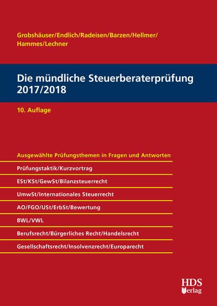 Die mündliche Steuerberaterprüfung 2017/2018 Law