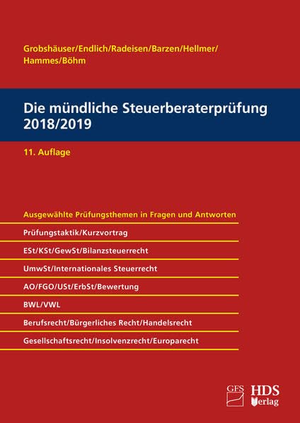 Die mündliche Steuerberaterprüfung 2018/2019 Law