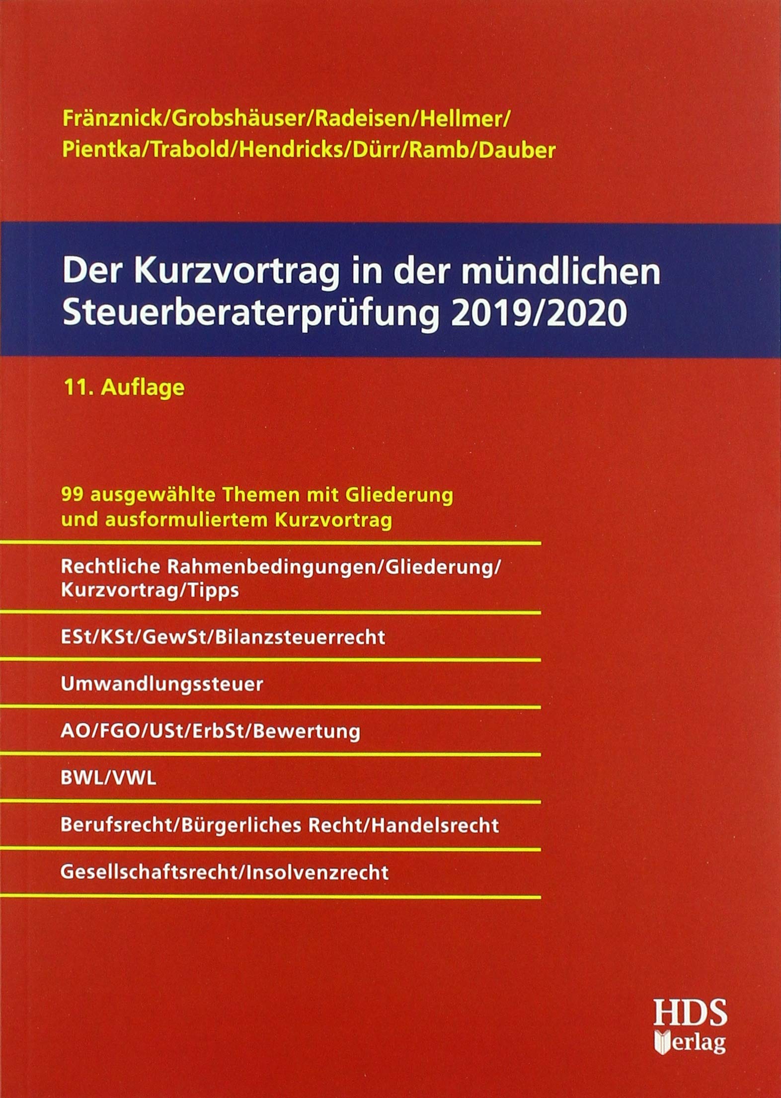 Der Kurzvortrag in der mündlichen Steuerberaterprüfung 2019/2020 Law
