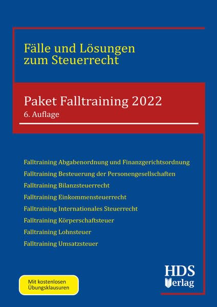 Paket Falltraining 2022: Fälle und Lösungen zum Steuerrecht Law