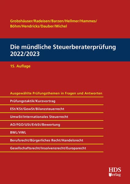 Die mündliche Steuerberaterprüfung 2022/2023 book