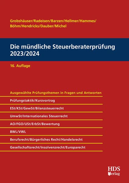 Die mündliche Steuerberaterprüfung 2023/2024 Law