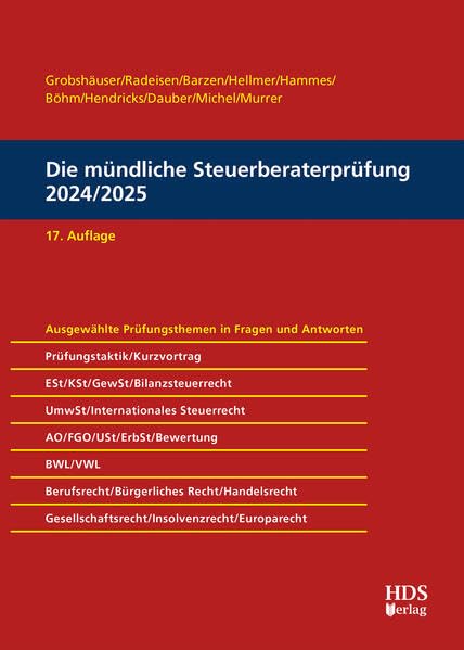 Die mündliche Steuerberaterprüfung 2024/2025 Law