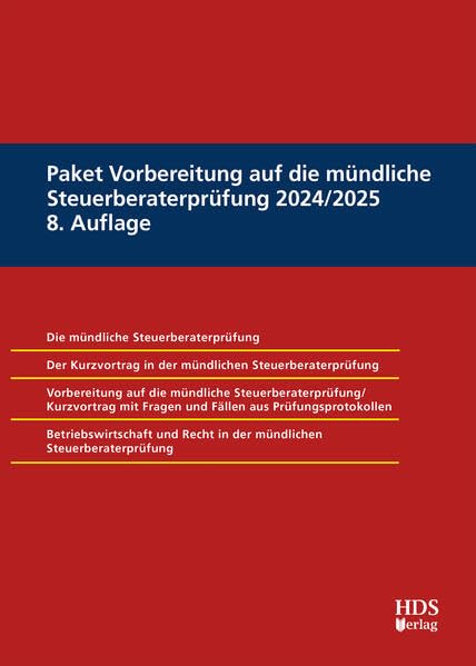 Paket Vorbereitung auf die mündliche Steuerberaterprüfung 2024/2025 Law
