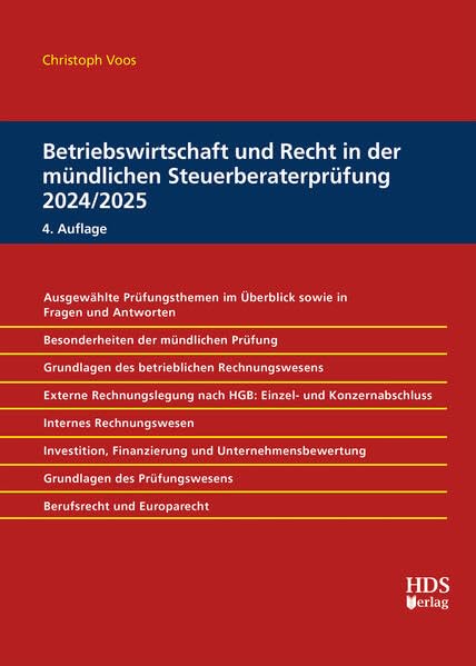 Betriebswirtschaft und Recht in der mündlichen Steuerberaterprüfung 2024/2025 Law