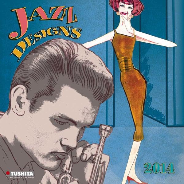 Jazz Designs: Nutzkalendarium engl.-französ.-span.-italien.-dtsch. m. verkleinertem Kalendarium d. 4 Vormonate (Media Illustration) Arts & Music