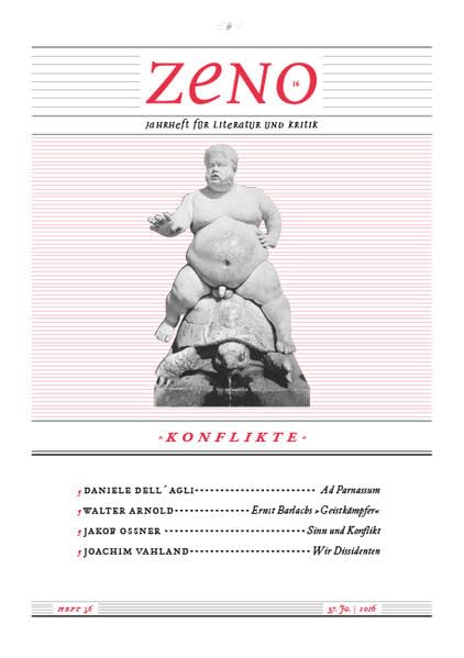 zeno.: Jahrheft für Literatur und Kritik. Heft 36/2016: Konflikte (zeno.: Jahrheft für Literatur und Kritik Jahrheft für Literatur und Kritik) Poetry