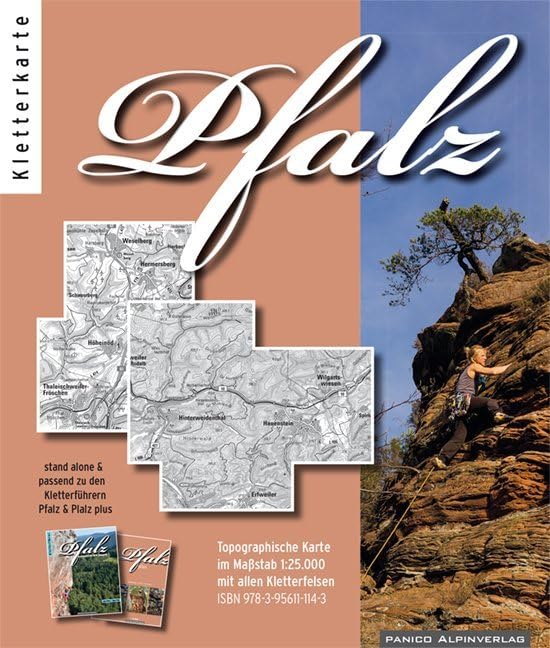 Kletterkarte Pfalz: Topographische Karte mit allen Kletterfelsen Leisure, Home & Garden