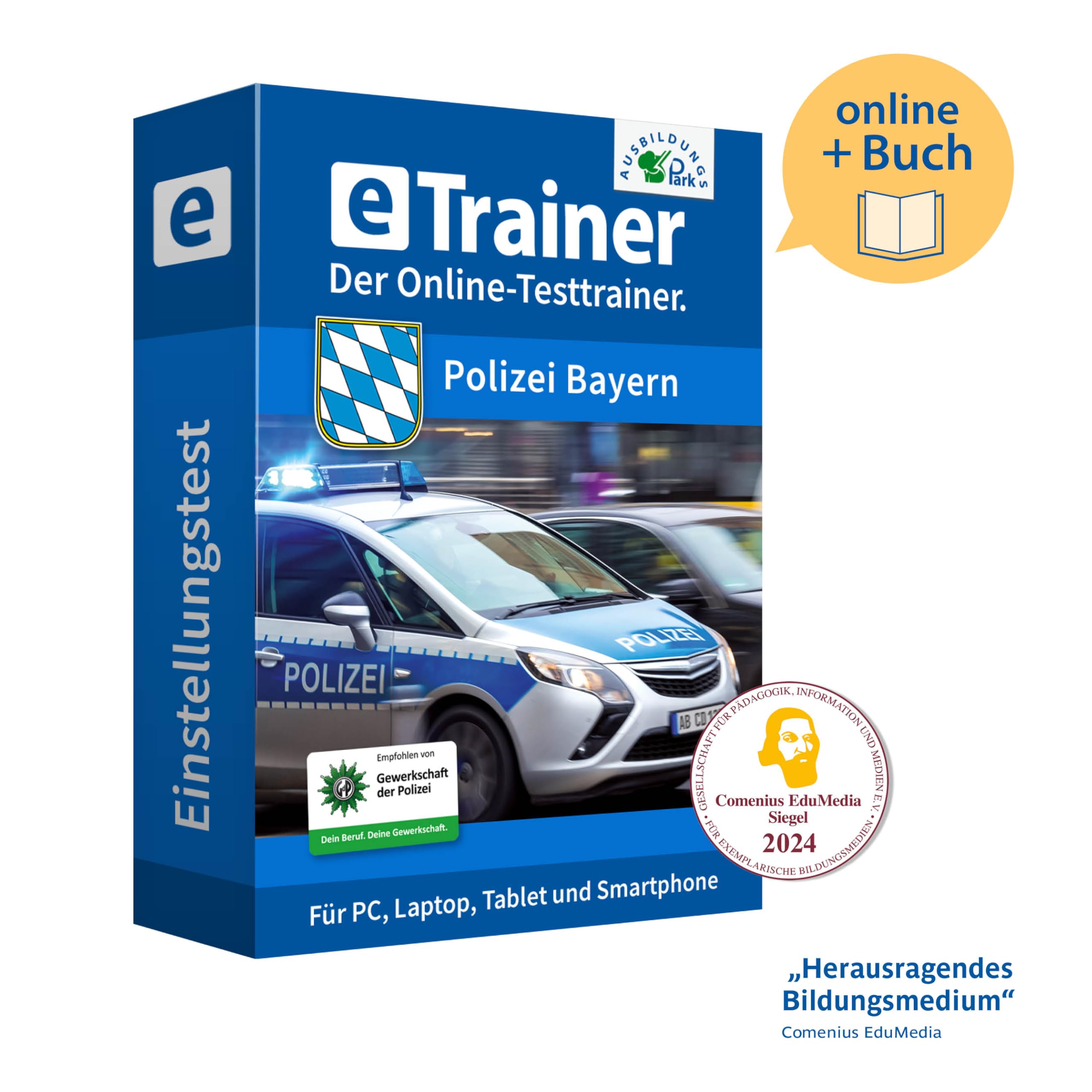 Auswahlverfahren Polizei Bayern Prüfungspaket | Online-Trainer mit Deutsch-Buch | Aufgaben mit Antworten und Lösungswegen | Auswahlverfahren erfolgreich bestehen | Deutsch, Wissen, Mathe, Logik … Business, Finance & Career