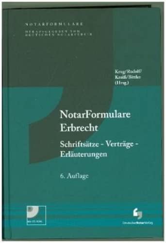 NotarFormulare Erbrecht: Muster - Verträge - Erläuterungen Law