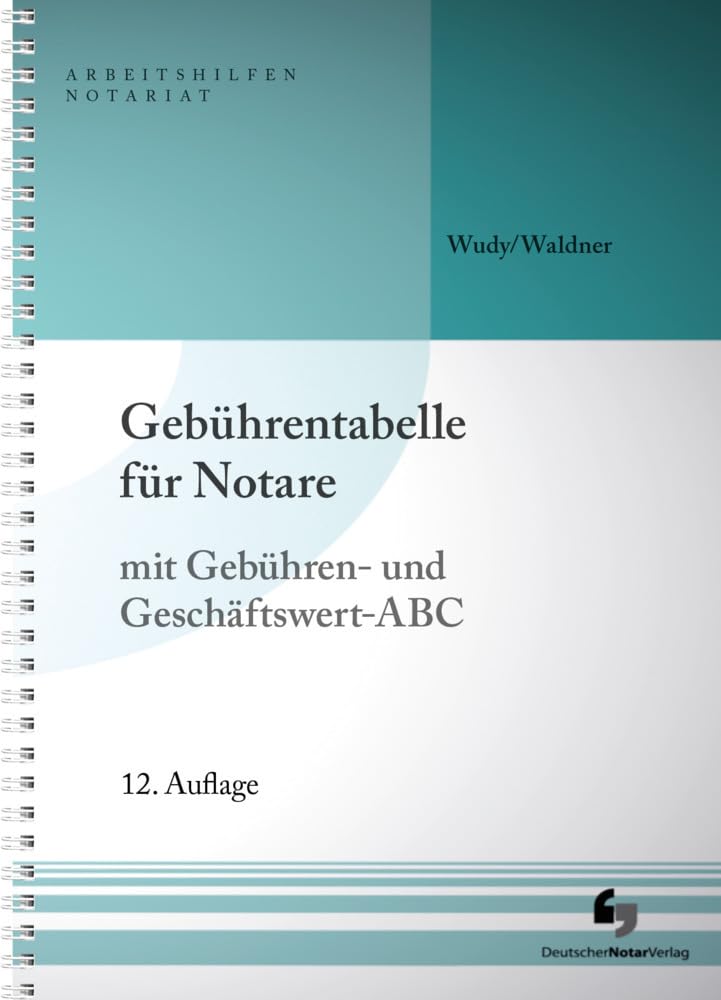 Gebührentabelle für Notare Law