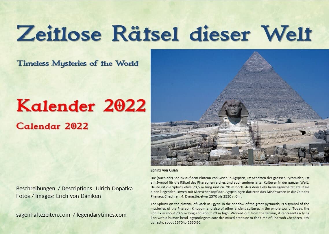 Zeitlose Rätsel dieser Welt: Kalender 2022 Business & Technology