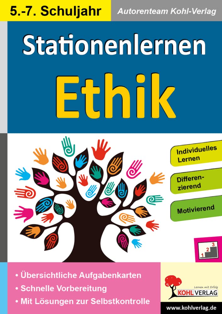 Stationenlernen Ethik Klasse 5 6 7 Sekundarstufe | Werte Gemeinschaft Moral Konflikte dreifach differenziert Niveaustufen Aufgabenkarten | 48 Seiten ... Kopiervorlagen zum Einsatz im 5.-7. Schuljahr Philosophy