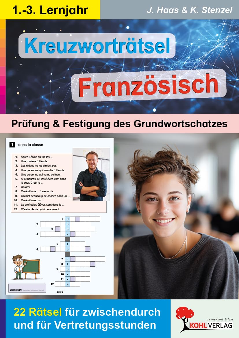 Kreuzworträtsel Französisch: Prüfung und Festigung des Grundwortschatzes Foreign Languages ​​& Dictionaries