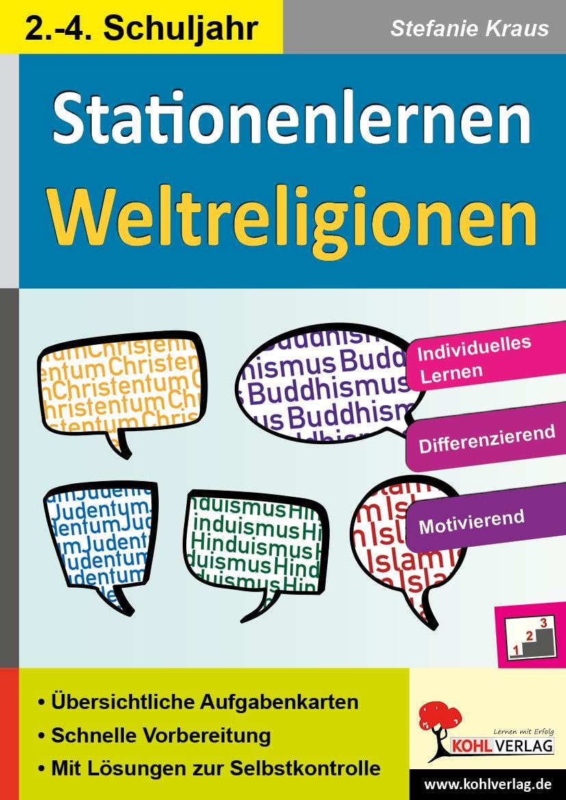 Stationenlernen Weltreligionen / Klasse 2-4: Individuelles Lerntempo - Differenzierender Einsatz Professional & Reference Books