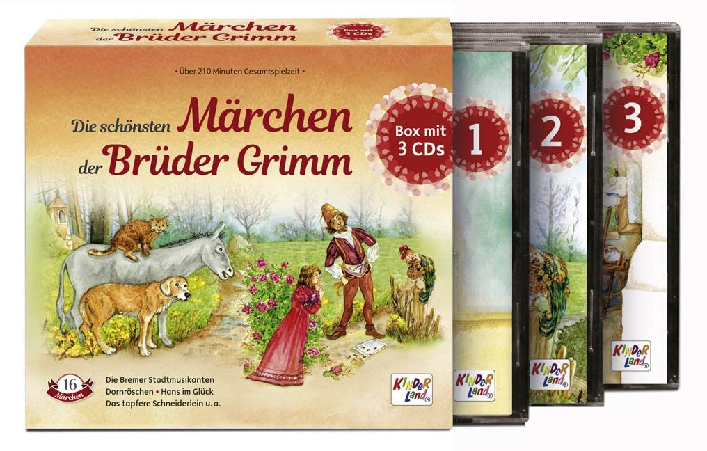 Die schönsten Märchen der Brüder Grimm: 3 CDs im Schuber - Kinderland Fairy Tales & Legends