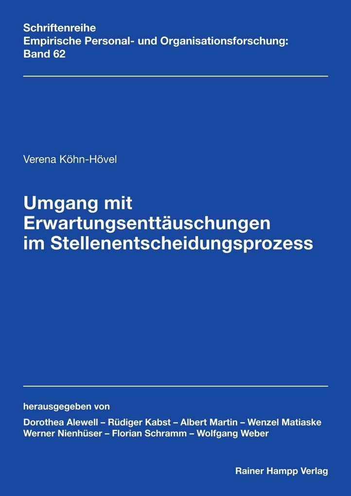 Umgang mit Erwartungsenttäuschungen im Stellenentscheidungsprozess Law