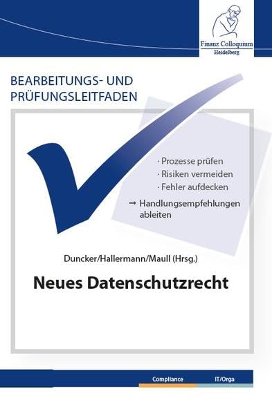 Product Image: Bearbeitungs- und Prüfungsleitfaden: Neues Datenschutzrecht