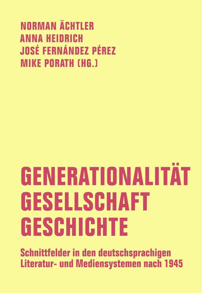 Generationalität - Gesellschaft - Geschichte book