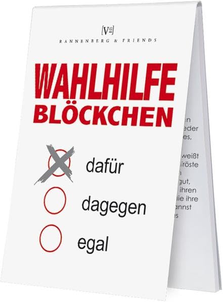 Product Image: Wahlhilfeblöckchen: Dafür Dagegen Egal: RSB093