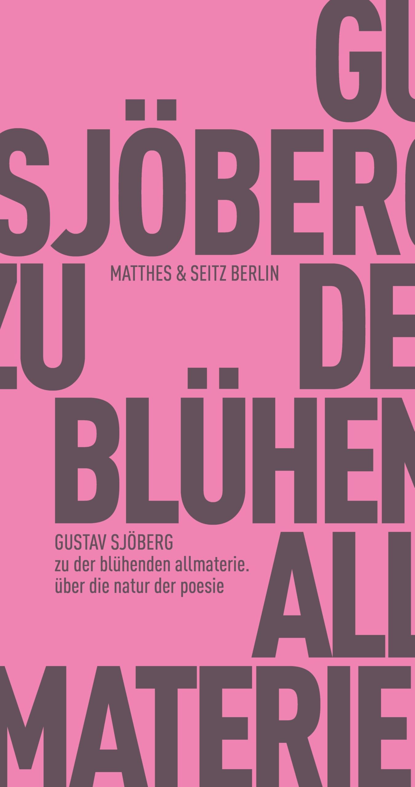 zu der blühenden allmaterie book