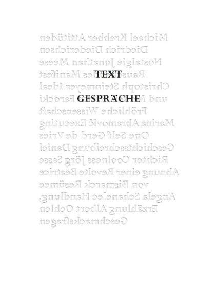TEXT Gespräche Film, Art & Culture