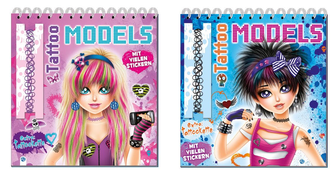 Malblöcke "Tattoo Models": 2 Motive Tiptoi & Games