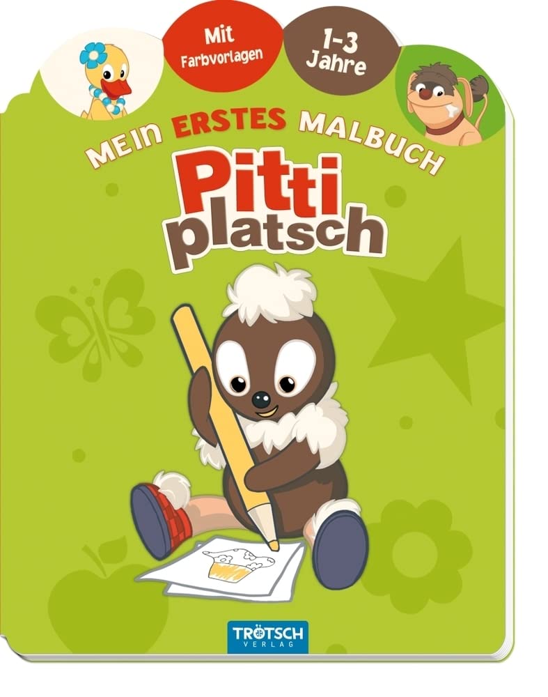 TRÖTSCH - Pittiplatsch "Mein erstes Malbuch : Ausmalen für Kinder von 1 bis 3 Jahren: Mit Farbvorlagen Film, Art & Culture