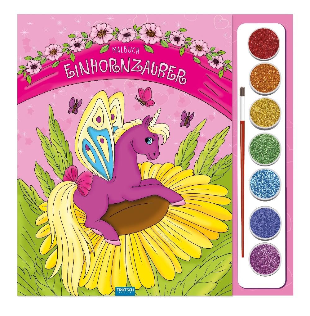 Ausmalbuch mit Tuschkasten Einhornzauber: mit Pinsel und Glitzerfarben! Tiptoi & Games