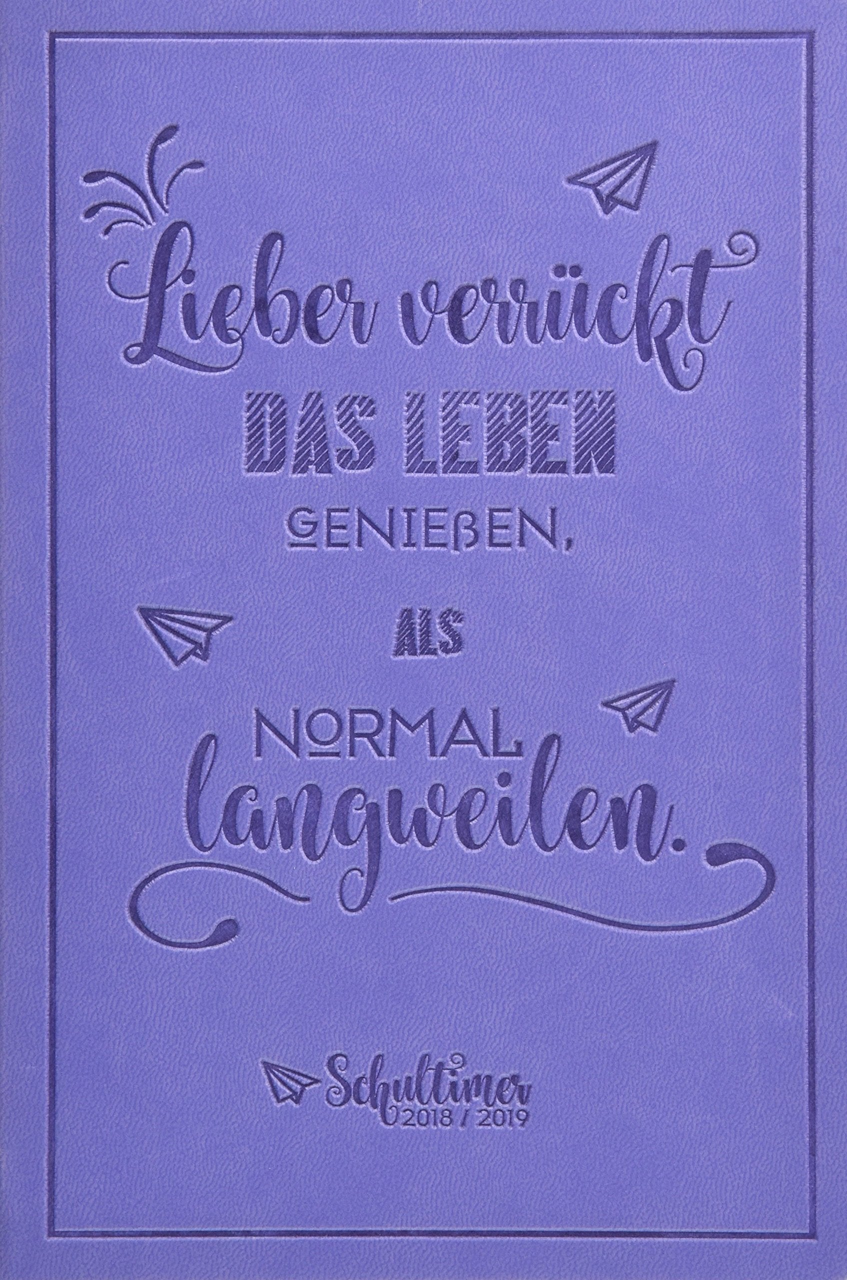 Schülerkalender PINK 2018/2019 - Schulplaner, Schülerplaner: Timer mit Spruch und Prägung Leisure, Home & Garden
