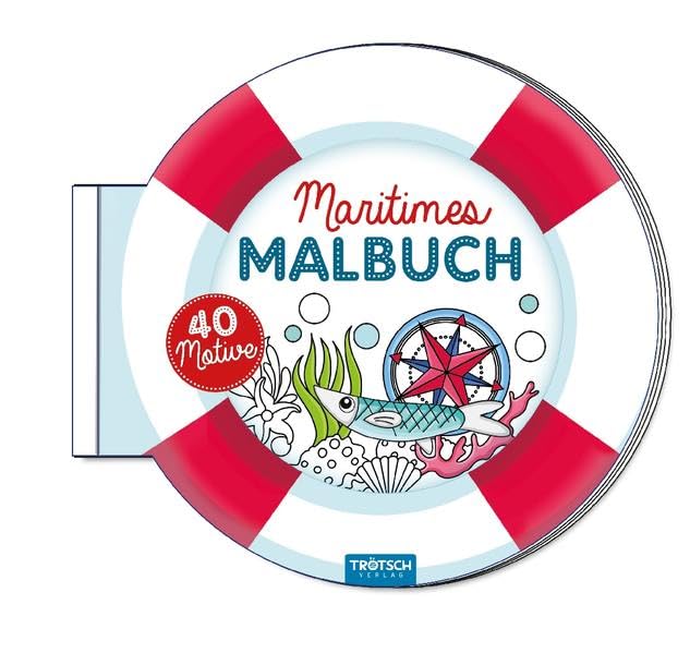 TRÖTSCH - Maritimes Malbuch | Kreatives Malbuch mit 40 Strand-, Meeres- und Schiffsmotiven. Handliches Ausmalbuch für kleine Wasserraten, perfekt für den Urlaub oder zuhause | Ab 3 Jahren book
