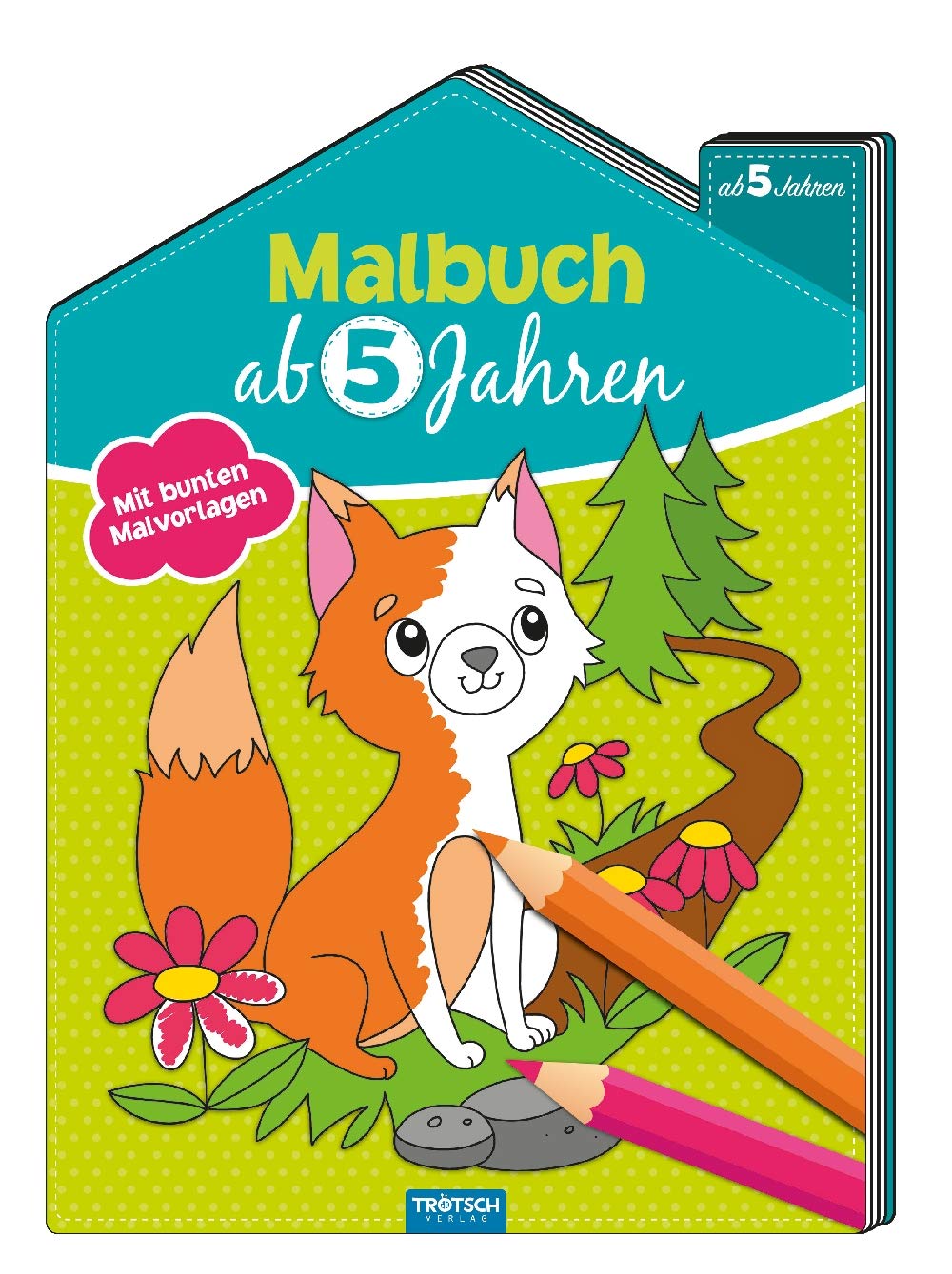 Malbuch ab 5 Jahren, mit bunten Malvorlagen, geeignet für Buntstifte, Fasermaler und Wachsmalstifte Non-fiction