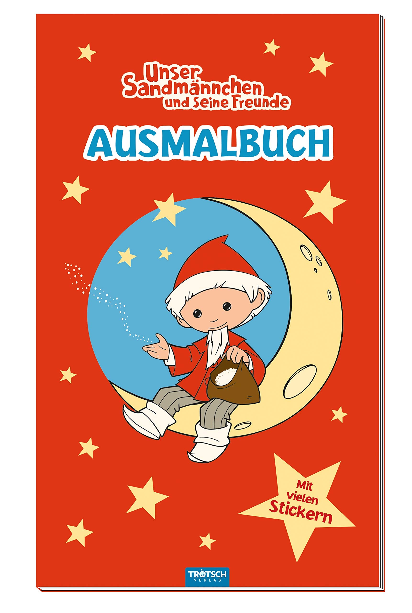 "Unser Sandmännchen und seine Freunde" Ausmalbuch, Malheft, Malbuch, Stickerbuch, Pitti, Pittiplatsch, Moppi, Schnatterinchen: 12 Seiten, 2 Stickerseiten, Softcover Leisure, Home & Garden