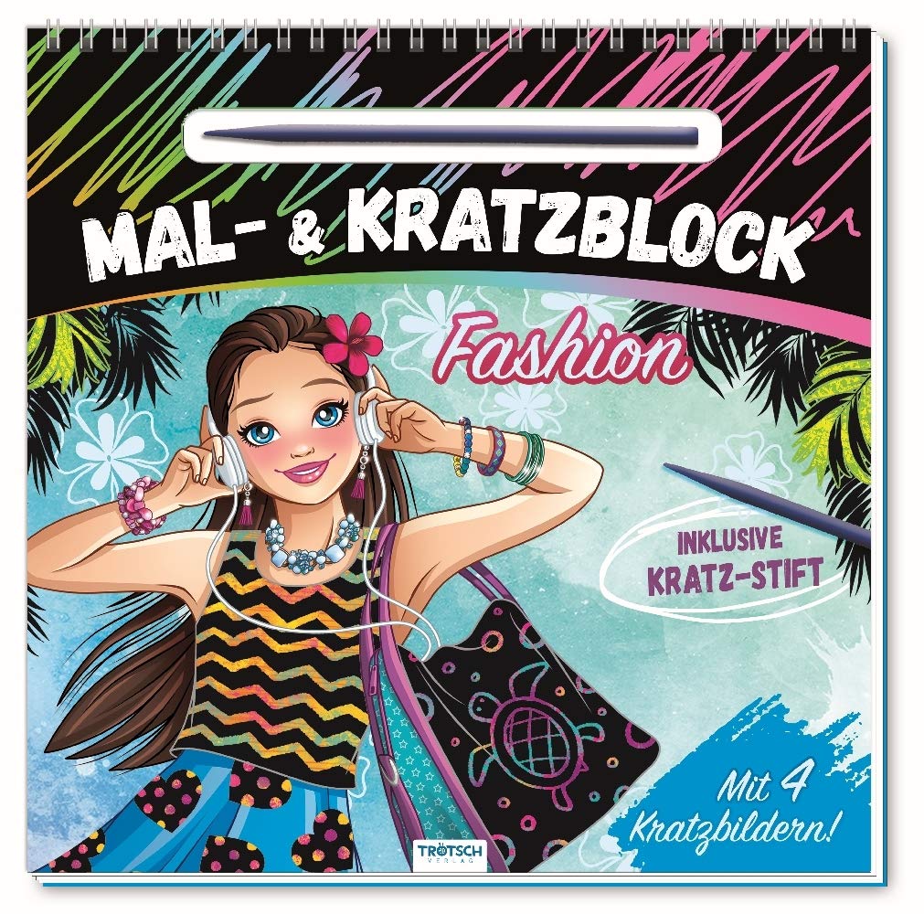 Trötsch Mal- und Kratzblock "Fashion" Film, Art & Culture