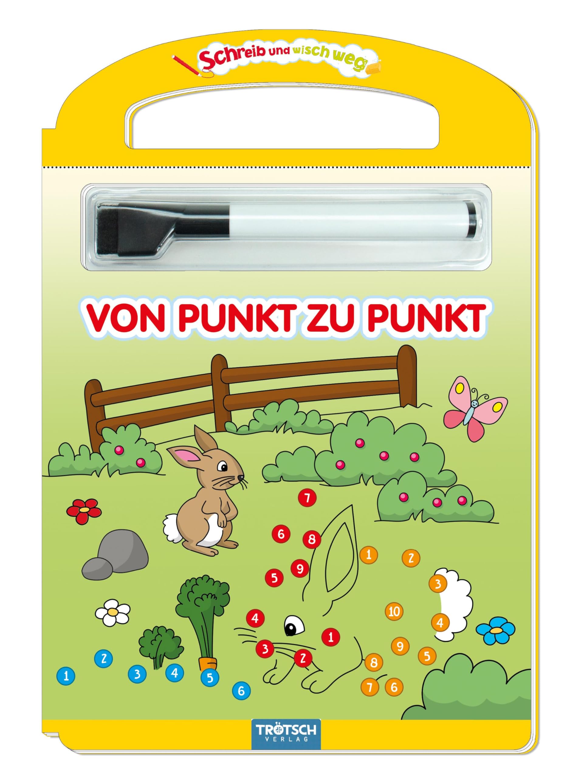 Trötsch Von Punkt zu Punkt Schreib und Wisch Weg mit Stift: Übungsheft Lernheft Vorschule Grundschule (Schreib und Wisch Weg Lernhefte) Learning & Reference