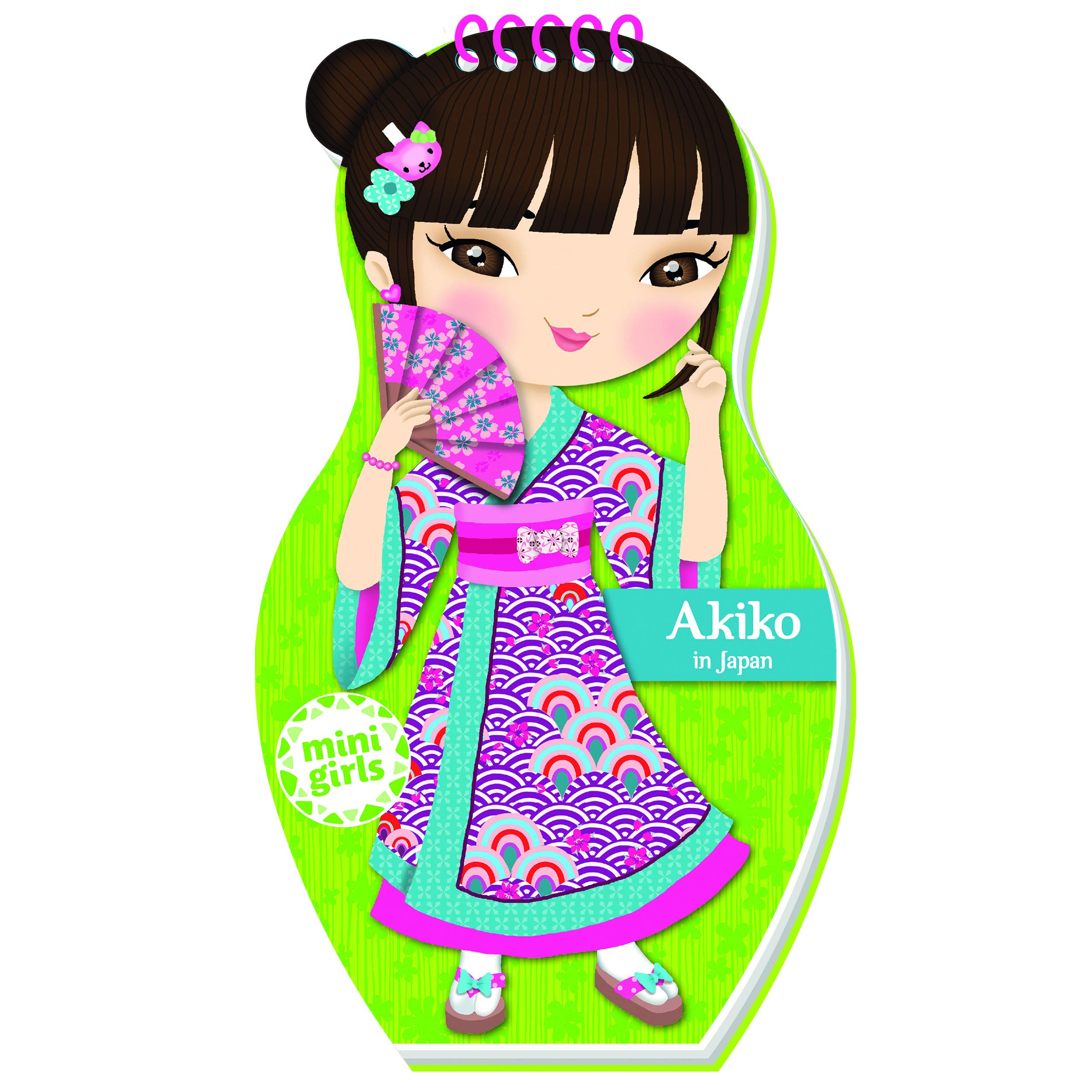 Trötsch Mal und Stickerbuch Mini Girls Akiko in Japan Film, Art & Culture