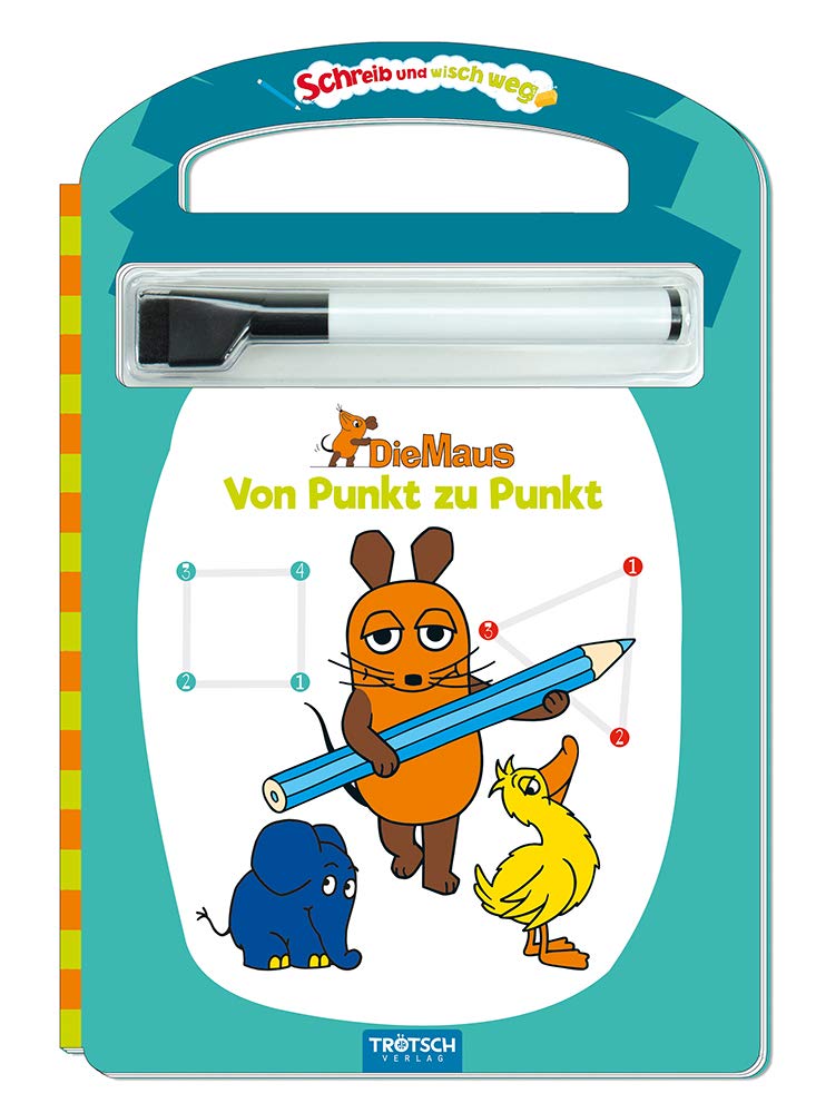 Trötsch Die Maus Schreib und wisch weg Von Punkt zu Punkt Children's books