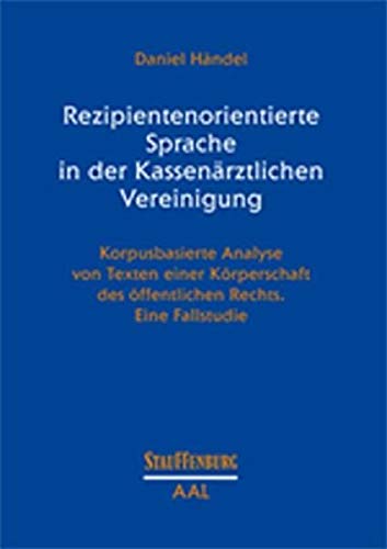 Rezipientenorientierte Sprache in der Kassenärztlichen Vereinigung Books