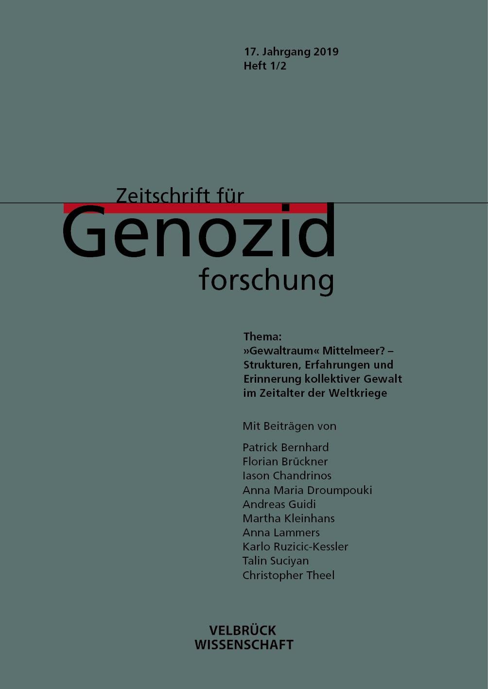 Zeitschrift für Genozidforschung. 17. Jg. 2019 Heft 1/2 Law