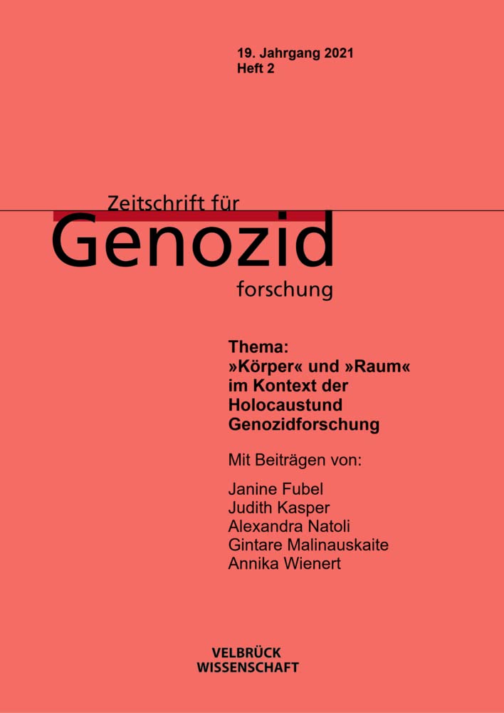 Zeitschrift für Genozidforschung. 19. Jahrgang 2021, Heft 2 German history