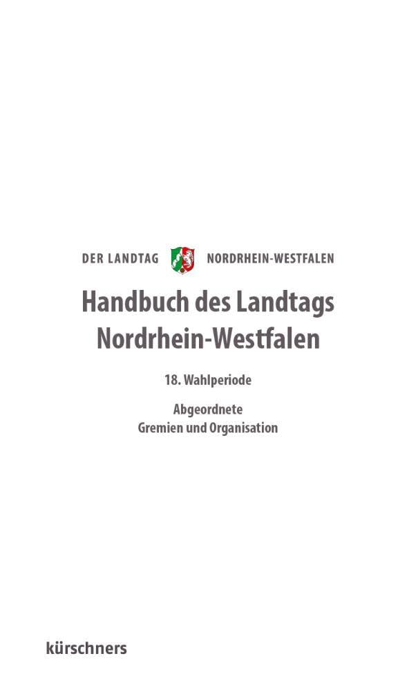 Handbuch Landtag Nordrhein-Westfalen 18. Wahlperiode Politics & Society