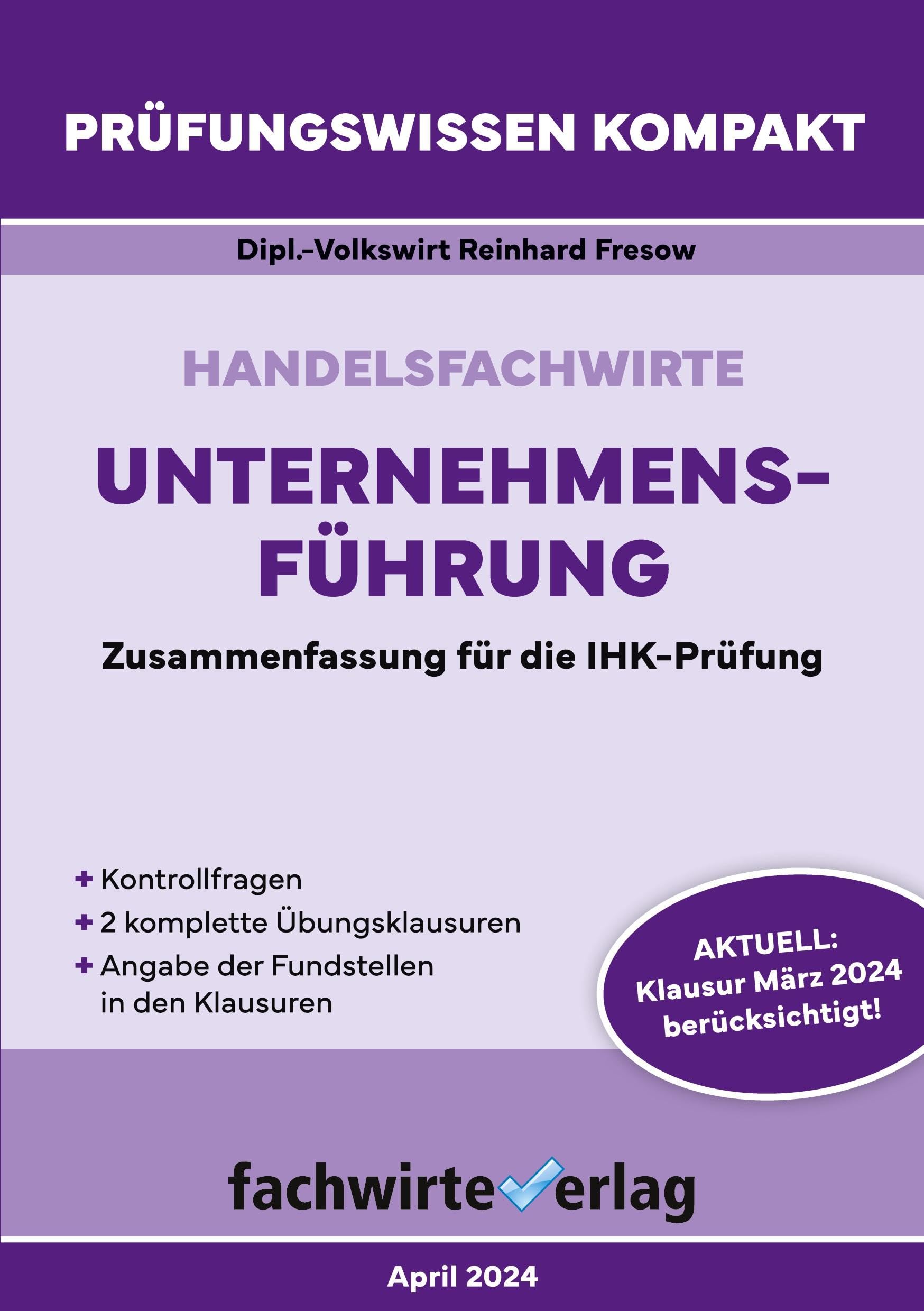 Handelsfachwirte: Unternehmensführung Law